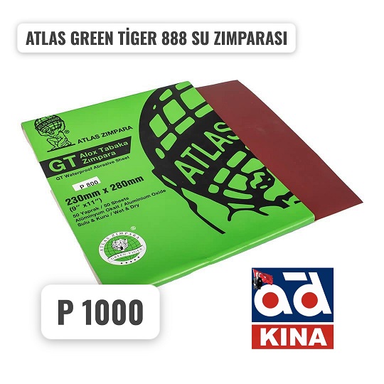 ATLAS GREEN TİGER 888 SU ZIMPARASI 230X280mm P1000