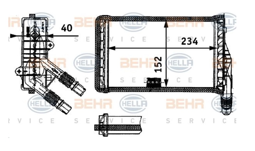 KALORİFER RADYATÖRÜ 8FH351311311 KANGO 1.5 DCI 1.9 DTI (01-) 1.2 1.4 1.6-16V