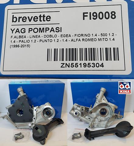 YAĞ POMPASI FI9008 ALBEA LINEA DOBLO EGEA FIORINO 1.4 500 1.2 1.4 PALIO 1.2 PUNTO 1.2 1.4 ALFA ROMEO MITO 1.4