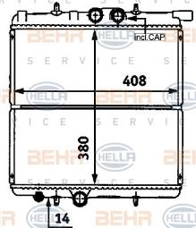 RADYATÖR 2039011AB P206 1.4İ 8V (1 SIRA)