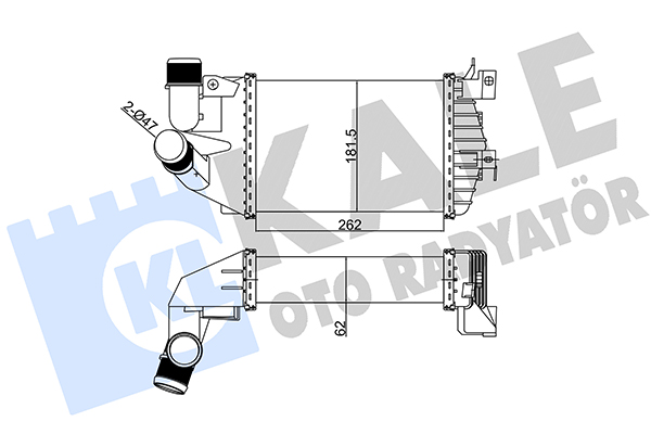 TURBO RADYATÖRÜ 345800 ASTRA-H GTC ZAFIRA (262x181.5x62)