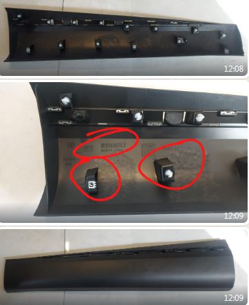 ÖN SAĞ KAPI BANDI CAPTUR II 19-  (801860606R) (AGRAFLAR ÜZERİNDE 8200700969)