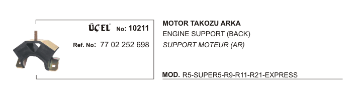 ŞANZUMAN TAKOZU 10211 R9 R11 R21 EKSPRES 7702252698