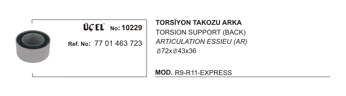 TORSİYON TAKOZU 10229 R9 11 EKSPRES 7701463723