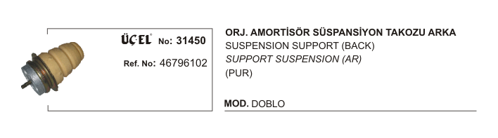 AMORTİSÖR TAKOZU ARKA 31450 ORJİNAL DOBLO 46796102