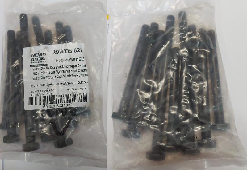 SİLİNDİR KAPAK SAPLAMA TAKIMI 29WOS622 M131 1600 DKS